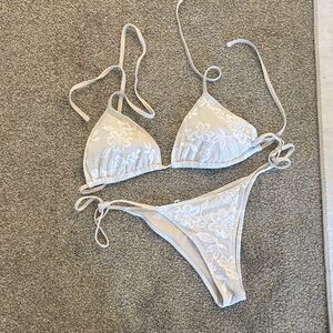 Aerie White Floral Bikini